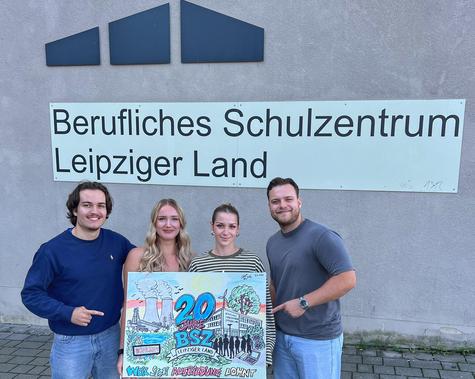 <p>20 Jahre BSZ Leipziger Land in B&ouml;hlen &ndash; aus Sicht der Sch&uuml;lerinnen und Sch&uuml;ler: F&uuml;r das Jubil&auml;um haben sie selbst zu Pinsel und Farbe gegriffen.&amp;nbsp;</p>